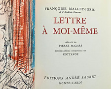 Sauret 1973 MALLET-JORIS Lettre à moi-même avec lithographie(s) ANDRÉ COTTAVOZ