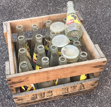 vintage CAISSE en bois JUS REA