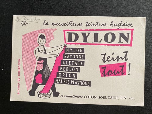 Buvard publicitaire dylon - publicitaire, "