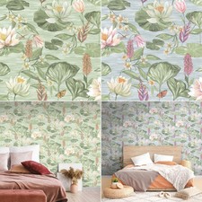 Papier peint fleurs - peint, et
