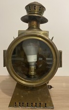 Lanterne De Coursive en Laiton Ancien électrifiée avec Lampe