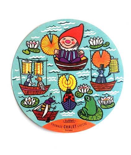 Chromo etiquette fromage - chromo,