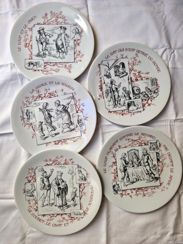 Lot assiettes dessert - , 5
