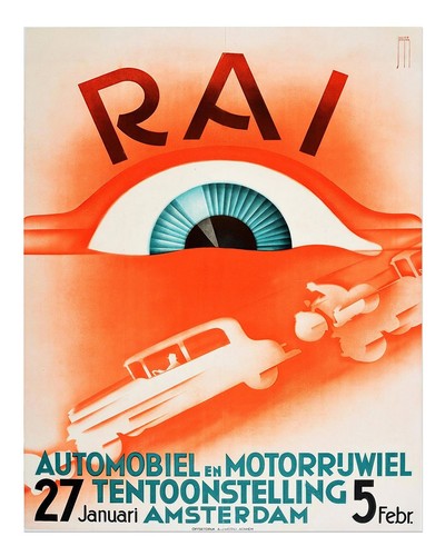 Affiche ancienne automobile - , et