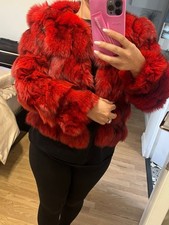 Magnifique manteau de fourrure en renard, sans marque, 34 Xs, parfait état