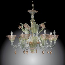 Elegant lustre de Murano à 8