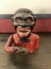 Ancienne Tirelire En Fonte Avec Mécanisme