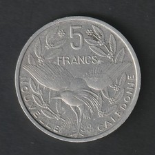 Animal, CAGOU, 5 Francs 1952, NOUVELLE CALEDONIE, MDP, BAZOR, 3.82 G, Ø 31, KM 4