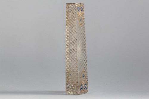 Vase cristal taillé - , émaillé