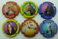 Série de 6 capsules de champagne Codan Richard chevaux. TL