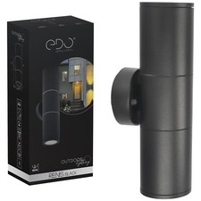 Applique extérieur lampe jardin RENIS Black 2xGU10 IP54 noir EDO Garden Line