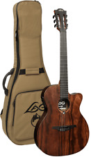 GUITARE ELECTRO ACOUSTIQUE SLIM NYLON AUDITORIUM PAN COUPE   LAG SAUVAGE-N-ASCE