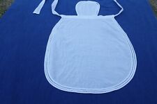 Tablier N°18 en coton blanc ancien petit d'enfant soubrette