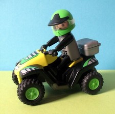 PLAYMOBIL Réf 4427 - Quad vert à rétro-friction Rallye Désert Forêt
