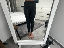 Leggins Pull & Bear aspect cuir noir élastique polyester glacé S 34 36