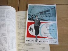 REVUE TECHNIQUE PHILIPS 1957 TRIODE EMISSION ACCOUSTIQUE TELEVISION ETOILES 