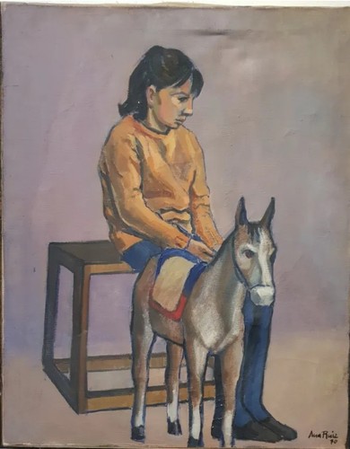 Tableau ancien huile - huile, portrait