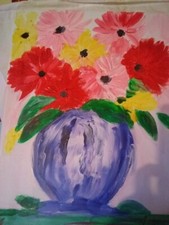 tABLEAU ORIGINAL HUILE STILL LIFE - Bouquet De Fleurs  - FLORA -  DROUOT