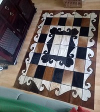 Veritable Tapis en peau de vache artisanale