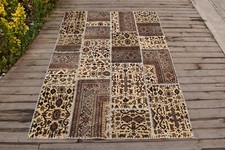 Tapis Turc 50''x73'' Vintage Oriental 4x6 Tapis Patchwork Oushak Rug 128x186cm