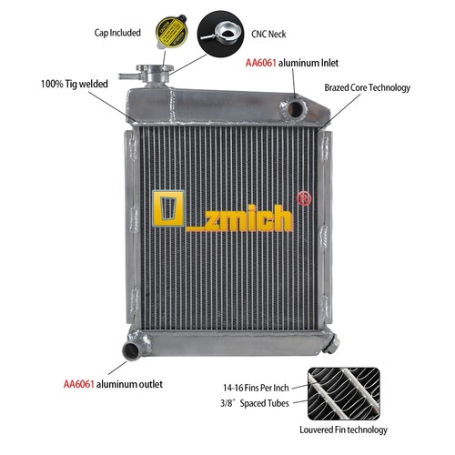 Alu radiateur pour austin - alu,