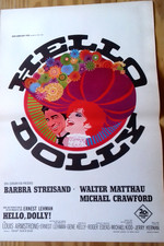 BELGIAN ORIGINAL MOVIE POSTER - HELLO DOLLY (BARBRA STREISAND / WALTER MATTHAU)