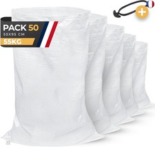 BIBODU Sac a Gravat (50 UNITÉS) | 55 x 95cm - Très Résistant (55 kg) | Sac a Gr