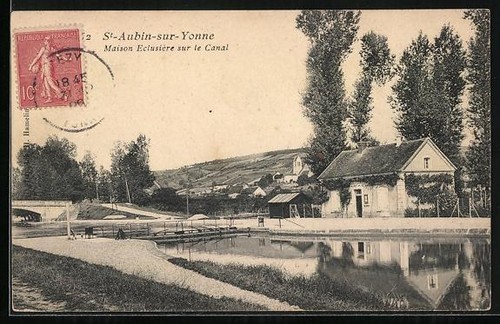 Cpa saint aubin sur yonne - cpa, saint-aubin-sur-yonne