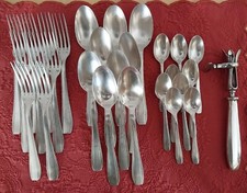 ARGENTAL - Ménagère Art Déco 28 pièces en métal argenté 849