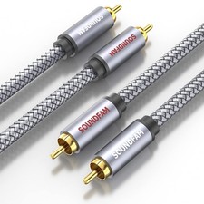 Câble RCA - 2M - RCA Répartiteu 2-RCA Mâle vers 2-RCA Mâle Câble Audio Stéréo...