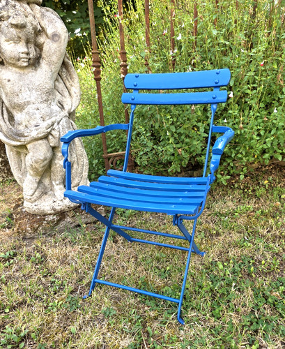 Rare ancien fauteuil - pliant, de