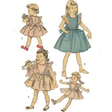 50s Motif : Alice au Pays des Merveilles - Fille & Poupées Robe - Poitrine =