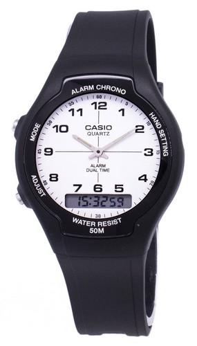 Casio dual time quartz blanc - time,