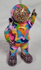 Statue  COSMONAUTE DAFT PUNK , point Multicolore, pop art, Signé Numéroté  # 4