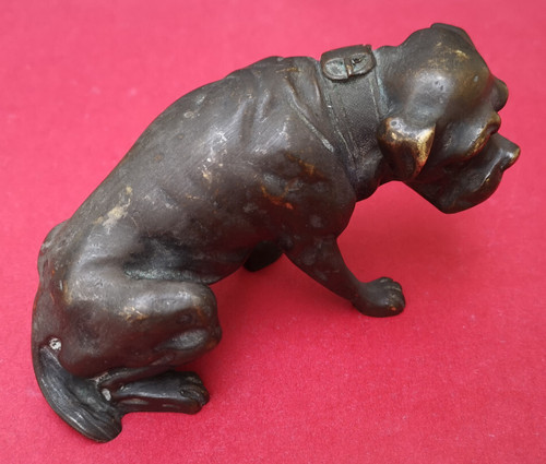 Chien boxer bronze - bronze, époque