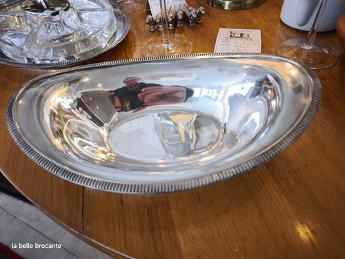Coupe ovale metal argente - ovale,