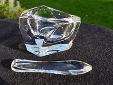 Cendrier cristal signé - en,