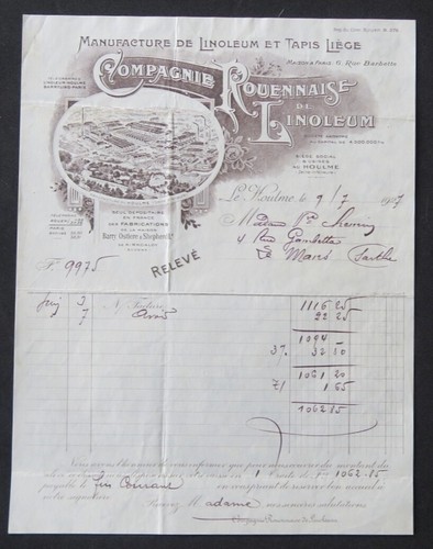 Facture 1927 houlme - facture,