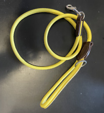 LAISSE EN CUIR JAUNE DOGS & HORSES 130 cm (fait main, Londres, UK)