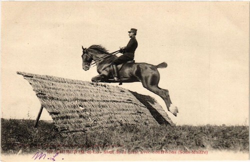 Cpa saumur saut claie - la,