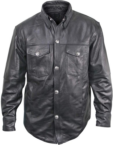 Chemise cuir pour homme - chemise, en