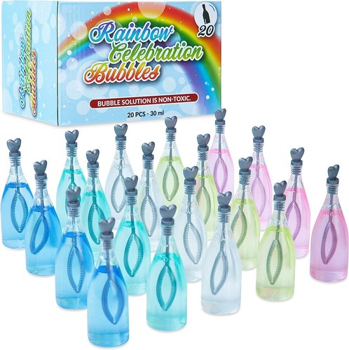 Bouteilles bulles arc en - bulles,