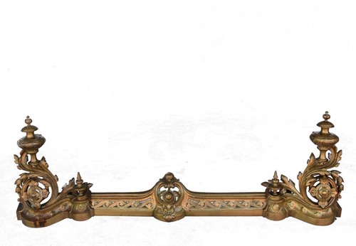 Paire chenets bronze - chenets,