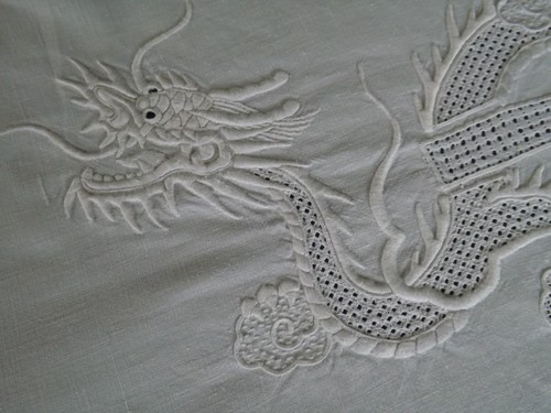 Nappe brodée pur fil lin - pur,