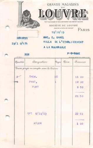 1919 grands magasins louvre - grands,