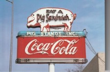 CP ENSEIGNE vintage années 1950 COCA COLA  édit. USA 90's vierge TBE