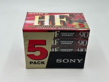 5 X SONY NEW/NEUF Lot Pack Cassette K7 Tape 90 MIN Walkman Baladeur Vierge Empty
