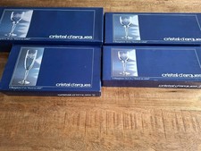 24 Verres  Champagne Vin Rouge Blanc  Eau  Cristal D'arques Modèle Dampierre