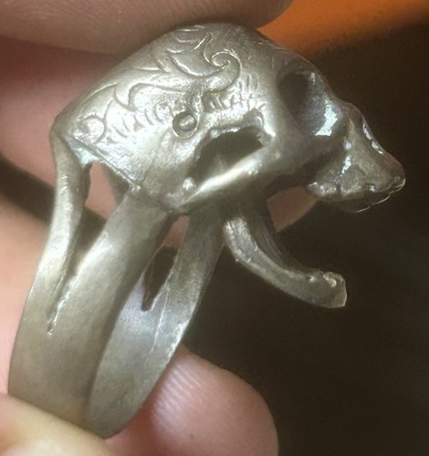 Bague tête mort articulé - mort,