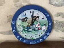 Horloge/pendule Diddl, plastique bleu, Galupy et Diddlina